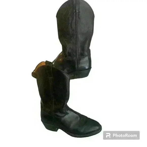 JUSTIN TOBIAS 12" WESTERN Cowboy Boot Wide Width Size 8.5 EE Style 3040 Workboot - Picture 2 of 12